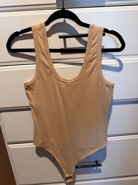 nuuds Beige Tank Bodysuit